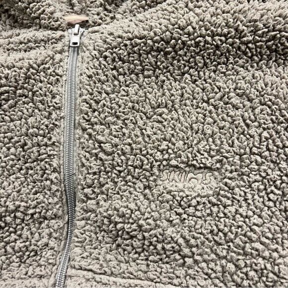 Skims Cropped Teddy Full Zip Hoodie Women's L - Picture 7 of 9